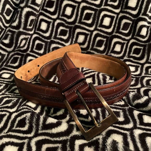 Vintage Mezlan Leather Woven Belt